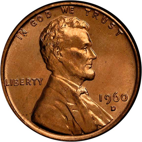 1960-D Lincoln Cent BU, Small Date