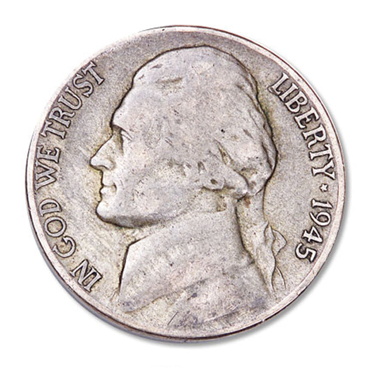 Jefferson War Nickel - Full Date, Random Dates 1942 - 1945, 35% Silver Coin!