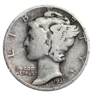 Mercury Dime - Full Date, Random Dates 1916 - 1945 90% Silver